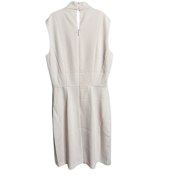 Club Monaco SleevelessTwist Neck Dress Pink Rose Size 4 Career Classy Minimalist - Picture 7 of 11